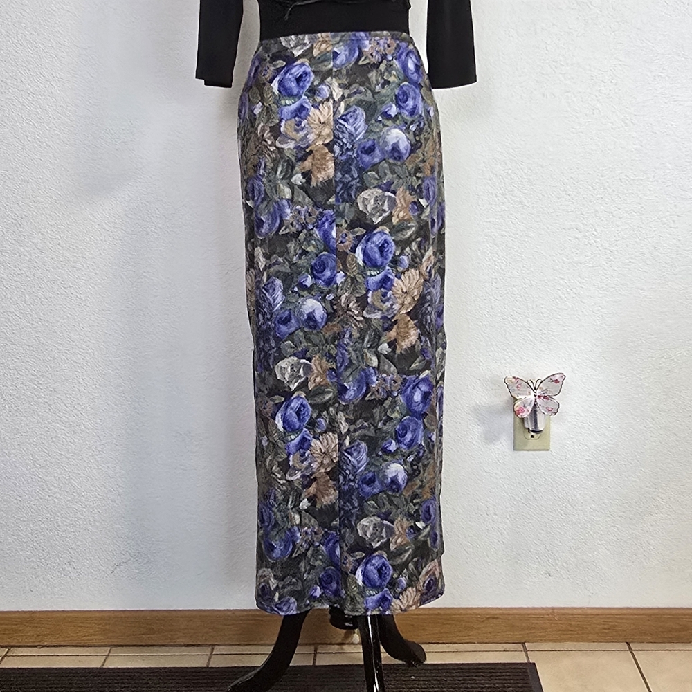 Vintage 90s Floral Maxi Skirt - Picture 3 of 6